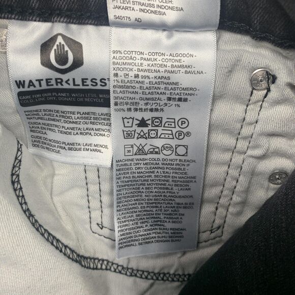 Levis 527 Jeans Mens 32 Black Bootcut Mid Rise Denim - Picture 14 of 15